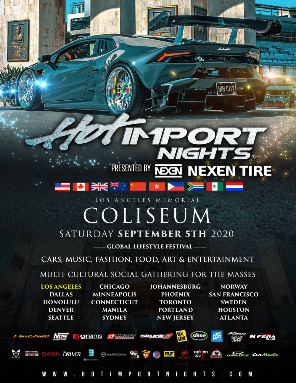 September 5, 2020 – LA Memorial Coliseum – Los Angeles, CA – Hot Import Nights – cars, models ...